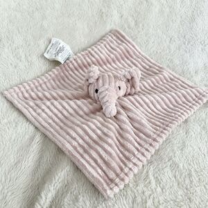 Mon Lapin Elephant Security Blanket Rose Mauve Corduroy Ribbed Lovey Pink 12”